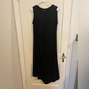 Black Sleeveless T-Shirt Dress